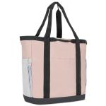 Smilla Strandtas met ritssluiting voor dames en heren, gezinsvakantie, sport, zwemmen, boodschappentas van gerecycled PET, waterafstotend, Roos Grijs, Eén maat