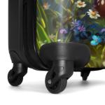 NoBoringSuitcases.com Kinderkoffer, handbagage, harde koffer met TSA-slot, jongens en meisjes, trolley, reiskoffer, draagtas, rolkoffer, klein of middelgroot, 46 Jonge hert - bloem
