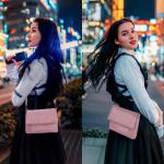 Schoudertas voor dames, schoudertas met ritssluiting, crossbody tas, leren handtas, klein, dagrugzak, roze