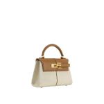 Dames Elise Top Handvat Tas, Bruin Canvas, Small