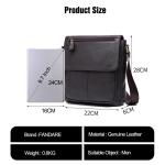 Vintage schoudertas leer heren tas om te hangen dames schoudertas echt leer polstas crossbody bag werktas messenger bags cadeau voor mannen, bruin, L