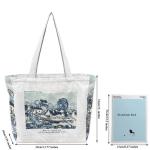 Canvas Tote Bag Esthetisch - Tote tas met ritssluiting en binnenvak door schouder Tote tassen voor vrouwen winkelen en reizen - Waardering cadeau voor leraar bruidsmeisje vriendsch