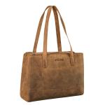 'Blossom' Leren Shopper Tas Dames Handtas Elegante Damestas Schoudertas Tote Bag Dames Tas voor Reizen Shopping Echtleer, Kleur:torino - bruin