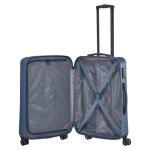 Travelite Koffer met 4 wielen, 3-delig, maten L/M/S, bagage serie Bali: ABS hardshell trolleys, blauw, Trolley met harde schaal met 4 wielen