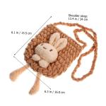 VALICLUD 5 stuks wollen tas, portemonnee voor kinderen, haas, portemonnee voor kinderen, kawaii, schouder voor meisjes, carteras para haastas voor meisjes, konijntje, schoudertas v