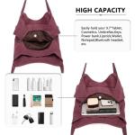 canvas Hobo-schoudertas voor dames, dameshandtas, vintage tas met meerdere vakken, tassen met handvat aan de bovenkant om te winkelen, werk, school, reizen, casual, dagelijks gebru