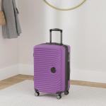 HAUPTSTADTKOFFER Midden grote harde koffer, TSA, 4 wielen, check-in bagage met 8 cm volumevergroting, 77 cm, 130 liter, grafiet, aubergine, kofferset