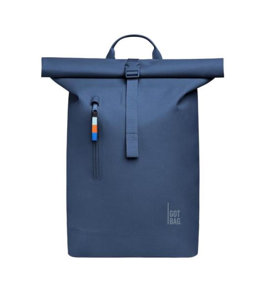 Rugzak Rolltop 2.0 Lite van Ocean Impact plastic, waterdichte laptoprugzak met uitneembare 15 inch laptoptas, 26 liter vulvolume, rolrugzak, ocean blue, Eén maat, Minimalistisch
