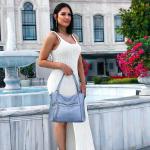 BAIGIO 2-delige handtassen voor dames, schoudertas, grote shoppertas, PU-leer, schoudertas, draagtas, hengseltas, cadeau, tote bag set met portemonnee, ritssluiting, voor kantoor, 