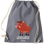 ShirtInStyle Kinder Turnbeutel, lustige Tiere Wildschwein, Wechselwäsche mit Wunschtext, Kinder, Tiere Zoo Kindertag Beutel