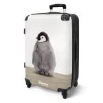 NoBoringSuitcases.com Kinderkoffer, handbagage, harde koffer met TSA-slot, jongens en meisjes, trolley, reiskoffer, draagtas, rolkoffer, klein of middelgroot, 40 kleine pinguïn, k