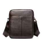 CHDWEY Umhängetaschen für Herren Mode Männer Umhängetasche for Männer Echtes Leder Handtasche Kleine Männliche Messenger Messenger Kleine Telefon Crossbody Taschen(Coffee)