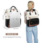 LOVEVOOK Rugzak voor dames, laptoprugzak met laptopvak, 18 inch, schoolrugzak, meisjes, tieners, schooltas, rugzak, dagrugzak, rugzak, waterdicht, voor school, reizen, universiteit
