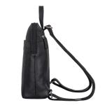 'Heidi' Elegante Leren Rugzak Dames Echt Leren Rugzak Handtas Dames Vintage Daypack Retro City Rugzak Kleine Rugzak Dames Rugzakken, Kleur:zwart