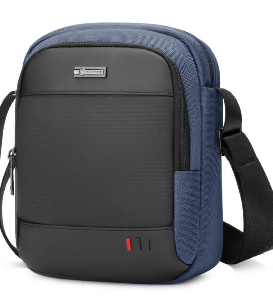 BAIGIO Herentas, schoudertas, klein, voor tablet/iPad 8 inch, heren schoudertas, crossbody bag, reizen met veel vakken, voor sport, reizen, werk
