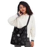 Dameshandtas, canvas, shopper, schoudertas, casual, groot, voor school, werk, dagelijks gebruik, winkelen, Milk.