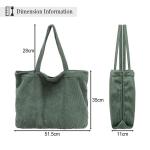 Uniseks schoudertas voor dames, tote bag, corduroy tas, grote schoudertas, shopper, handtas, casual, crossbody tas voor school, universiteit, kantoor, werk, reizen, uitstapjes, win
