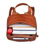 'Amira' Leren Rugzak Dames Vintage Kleine Daypack Tas Leer Handtas voor 10.1 Inch iPad Tablet Damesrugzak voor Stad Uitgaan Winkelen Dagrugzak, Kleur:texas - bruin