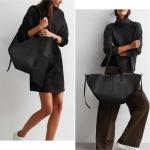 GSenhui Tote Bag handtas voor dames, schoudertas, grote shoppertas, PU-leer, schoudertas met portemonnee, hengseltas, grote draagtas voor boodschappen, cadeau, kantoor, L1-zwart