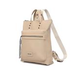 Dames Rugzak Mode Reisrugzak Lichtgewicht PU Schoudertas Vrouwen Waterdicht Casual Dagrugzak met Boho-chique Banden (Khaki)