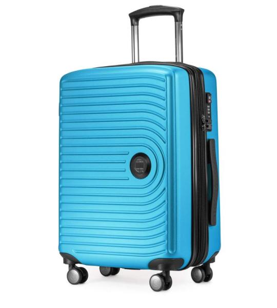 Hauptstadtkoffer Rolkoffer, middelgroot/groot, harde schaal van ABS, 4 rubberen zwenkwielen, voldoet aan TSA-eisen Mitte, blauw