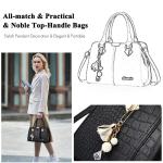 Elegante dameshandtas, schoudertassen, rugzakken, reistas, boodschappentas, shopper, messenger tassen, waterdichte tas, PU-leer, Zwart B, L, Elegant, elegant
