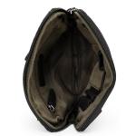 LEABAGS Leren schoudertas voor dames en heren, messenger bag met schouderriem, werktas, draagtas, handtas, echt lederen tas, natuur zwart, Boheems, gedeconstrueerd, minimalistisch,