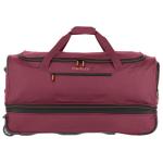 travelite 2-wiel trolley reistas mt. L met expansievouw, bagage serie Basics: zachte bagage reistas met wielen met extra volume, 096276, wijnrood/oranje, reistas met wieltjes