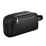 rockible Herenhandtas met polsband, PU-leer, zakelijk, meerdere vakken, clutch
