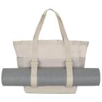 Smilla Strandtas met ritssluiting voor dames en heren, gezinsvakantie, sport, zwemmen, boodschappentas van gerecycled PET, waterafstotend, Zand, Eén maat