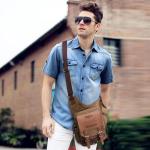 KAUKKO Canvas Tactical Vintage Borsttas Tactical Schoudertas