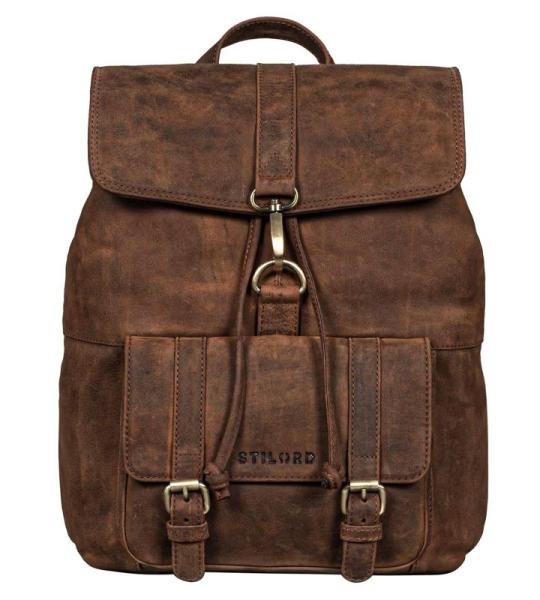 STILORD 'Kacey' Dagrugzak voor dames, leer, vintage, leren rugzak voor 13,3 inch laptops, DIN A4, kleine unirugzak, stadsrugzak, elegante damesrugzak, echt leer