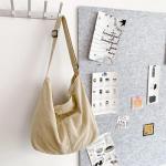 X SIM FITNESSX Unisex corduroy tas schoudertas grote dames shopper tas fashion stoffen tas voor dagelijks gebruik / kantoor / school / reizen, Kaki, Retro