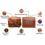 Jaald 33 Cm Echt Leder Laptoptasche Umhängetasche Schultertasche Kuriertasche Fahrradtasche Schultasche Wasserdicht Vintage Herren Damen Geschenk Leather Messenger Bag