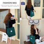 Grote schoudertas voor dames, corduroy schoudertas, strandtas, crossbody tas, shopper, tote bag, boodschappentas, handtas, shopper voor werk, winkelen, school, donkergroen, 35.5 x 