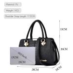 Elegante dameshandtas, schoudertassen, rugzakken, reistas, boodschappentas, shopper, messenger tassen, waterdichte tas, PU-leer, Zwart B, L, Elegant, elegant