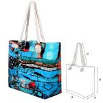 Badtas XXL familie strandtas dames met ritssluiting strandtas groot, jaren 90 retro chic, XX-Large, Retro