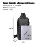 FANDARE Diefstalbeveiliging, borsttas, slingrugzak, casual dagrugzak met USB, voor heren en dames, schoudertas, voor outdoor, sport, wandelen, fietsen, reizen, waterdicht polyester