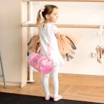 Meisjes Balletdans Tas, Roze Schoudertas Crossbody Sporttas Handtas Tote voor Ballerina Danser Kind, Roze-4