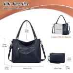 BAIGIO 2-delige handtassen voor dames, schoudertas, grote shoppertas, PU-leer, schoudertas, draagtas, hengseltas, cadeau, tote bag set met portemonnee, ritssluiting, voor kantoor, 