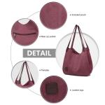 canvas Hobo-schoudertas voor dames, dameshandtas, vintage tas met meerdere vakken, tassen met handvat aan de bovenkant om te winkelen, werk, school, reizen, casual, dagelijks gebru