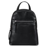 'Amira' Leren Rugzak Dames Vintage Kleine Daypack Tas Leer Handtas voor 10.1 Inch iPad Tablet Damesrugzak voor Stad Uitgaan Winkelen Dagrugzak, Kleur:zwart
