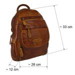 Hill Burry Rugzak voor dames, elegant leer voor dames, dagrugzak, leren rugzak, vintage stadsrugzak, rugzak, leren rugzak, echt leer, wasleer, bruin