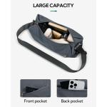 Schoudertas heren schoudertas dames mannenhandtas borsttas crossbody sling bag messenger crossbag multifunctionele tas voor sport reizen pendelen fietsen wandelen, grijs, Medium