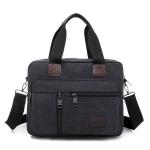 CHDWEY Umhängetaschen für Herren Männer Umhängetaschen for Leinwand Große Kapazität Männer Crossbody Tasche Freizeit Einkaufstasche Reise Handtasche(Black)