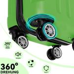 BEIBYE Koffer met harde schaal, trolley, rolkoffer, reiskoffer, veiligheid, cijferslot, dubbele wielen, ABS-materiaal, handbagage, 4 wielen, M-L-XL-set, olijfgroen, hardshell troll