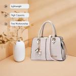 Elegante dameshandtas, schoudertassen, rugzakken, reistas, boodschappentas, shopper, messenger tassen, waterdichte tas, PU-leer, Wit B, L, Elegant, elegant