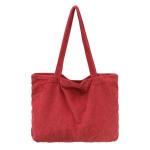 Uniseks schoudertas voor dames, tote bag, corduroy tas, grote schoudertas, shopper, handtas, casual, crossbody tas voor school, universiteit, kantoor, werk, reizen, uitstapjes, win