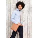 LEABAGS Leren schoudertas voor dames en heren, messenger bag met schouderriem, werktas, draagtas, handtas, echt lederen tas, Natuur Lichtbruin