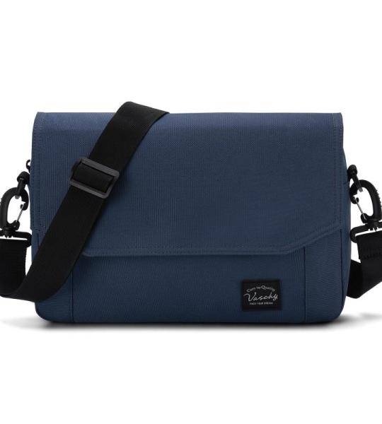 voor heren, lichtgewicht, waterafstotend, 11 inch schoudertas, laptoptas met schouderriem, schooltas, herentas voor werk, school, business, 227-blauw